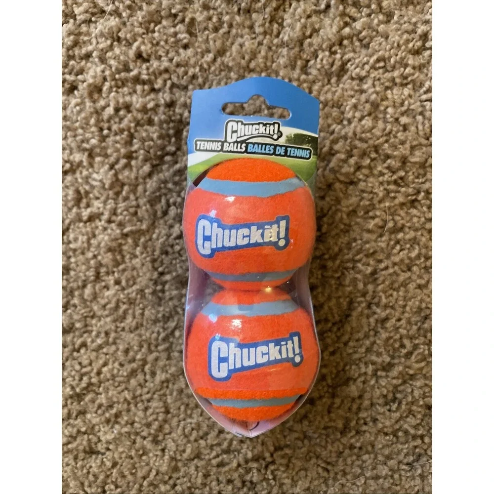 Chuckit! Compact Fetch Dog Tennis Balls,‎ Small (for dogs 0-20 lbs) - Pack of 2